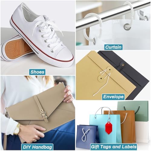 803Pcs Grommet Tool Kit 6mm 1/4 Inch(Inside Hole Size) Eyelet Kit with 400Pcs Eyelets Grommets, 400Pcs Washers and Grommet Eyelet Pliers for Leather/Belt/Shoes/Crafts