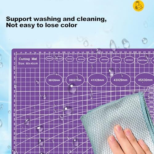 A5 Cutting Mat, Self Healing Sewing Mat, Craft Mat Double Sided 3-Ply Craft Cutting Board for Sewing Crafts Leather Fabric Scrapbooking Project Art Supplies, 8.6“ x 5.9”, Green