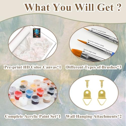 Night Paint by Numbers Kit for Adults, Adult Paint by Number Cat 16x20 Inch