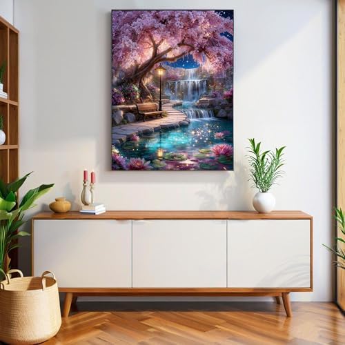 bleihum Cherry Blossoms Diamond Art Kits for Adults 12x16inch