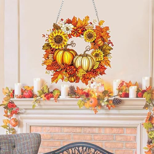 AIBOERL Diamond Art Kits for Adults, Halloween Acrylic Hanging Suncatcher