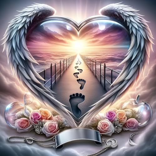 Diamond Painting Kits for Adults,Angel's Loving Wings Diamond Art Kits