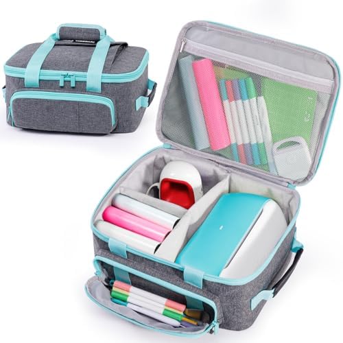 Carrying Case for Cricutt Joy, Portable Craft Storage Bag Organizer with Pockets for Tools and Accessories