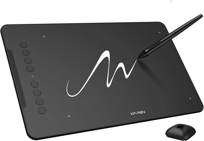 XPPen Deco 01 V3 10x6 Drawing Tablet, 16K Battery-Free Stylus, 8 Keys | Battery-Free Stylus, 8 Keys for Digital Art, Teaching, OSU, Mac, PC, Android, Chromebook, Designed for Beginners