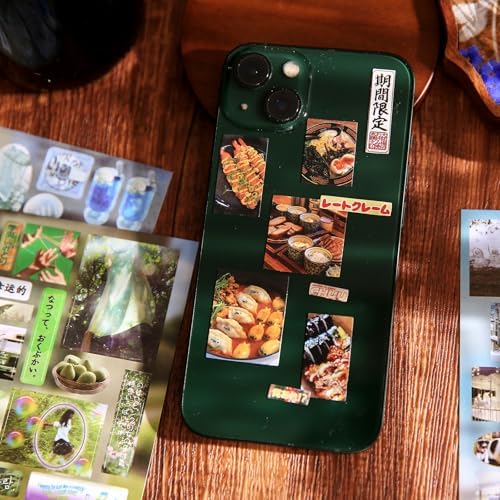 800 Pcs Japanese Manga Sticker Book, Vintage Aesthetic Stickers for Journaling, 45 Sheets Pre-Cut Japanese Sticker Book for Adults, Scrapbook & Planner Stickers for DIY Crafts (Four Seasons)