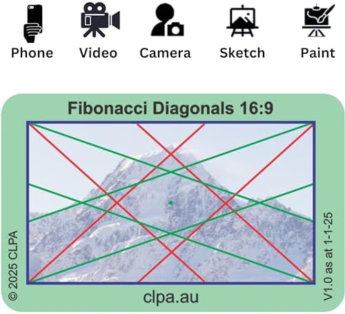 Fibonacci Diagonals Directors Viewfinder Card