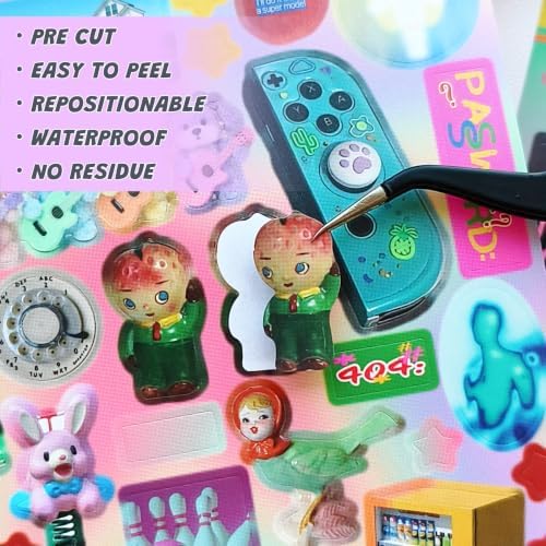 30 Sheets 800+ Pcs Vintage Y2K Stickers Book for Journal Scrapbook Planner
