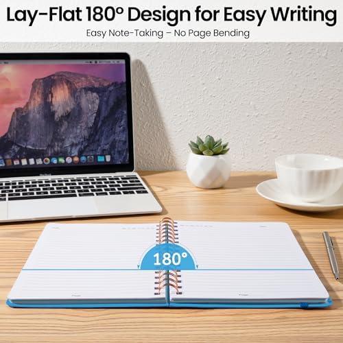 Lined Spiral Journal Notebook, A5 College Ruled Notebook for Note-Taking