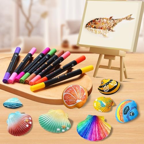 Acrylic Paint Pens Markers, 36 Colors Dual Tips Waterproof Paint Markers