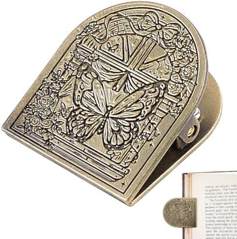 CRASPIRE Travelers Notebook Clip Metal Book Bill Binder Clips Holder Alloy Antique Bronze Vintage Butterfly Decorative Travelers for TN Travelers Art Journaling Reading Decoration Accessories