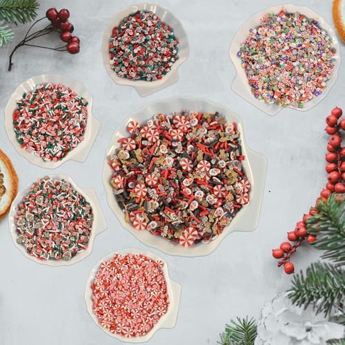 LIKETURE Fake Sprinkles 180g Fake Christmas Sprinkles Non-edible Craft Sprinkles Faux Sprinkles for Crafts Plastic Sprinkle Decoration Slime Sprinkles Slime Add Ins Shaker Card Filler (12 Bottles)