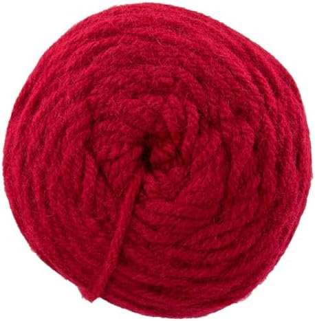 Craft County Size 4 (Medium) 100% Acrylic Fiber Yarn – Variety of Color and Pattern Options – Great for Crochet, Knitting, and Weaving (Burgundy)