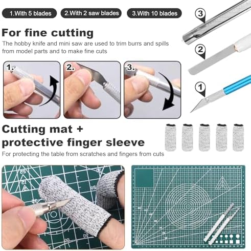 Fippy 101PCS Gundam Model Tools Kit, Hobby Building Tools Kit for Gundam Basic Model Assembling, Building and Repairing