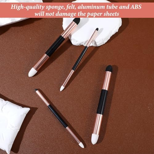 6 Pcs Oil Pastel Tools Artist Blending Sponge Pen Set Dual Tip Sketch Rubbing Sponge Brush Reusable and Washable Drawing Art Brush for Artist Highlight Shadow Sketch Drawing Blend