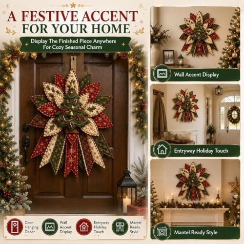 Quilted Christmas Tree Kit DIY Patchwork Sewing Set 3D Fabric Holiday Decor