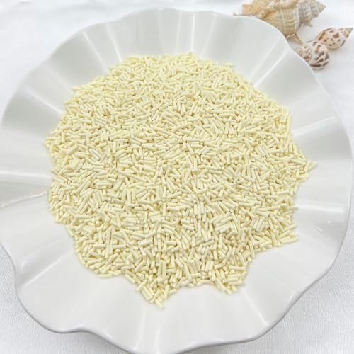 150g Fake Sprinkles Resin Sprinkles Clay Sprinkles Fake Candy Sprinkles Polymer Sprinkles Polymer Clay Slices for Resin Nail Slime Scrapbook DIY Art Crafts Making(236-light Yellow)