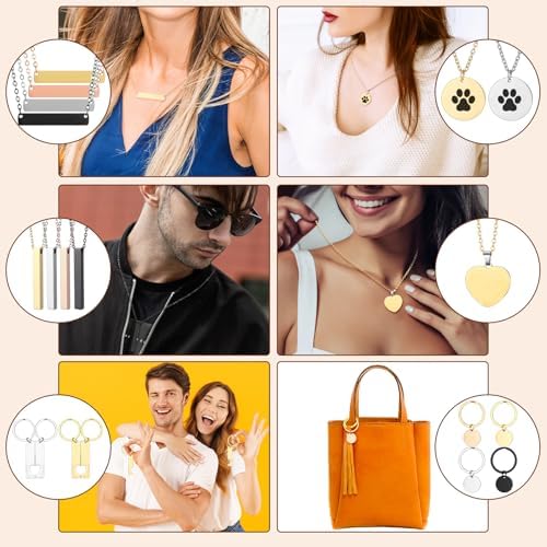 Quelay 99 Pcs Laser Engraving Materials Bulk 46 Jewelry Making Accessories