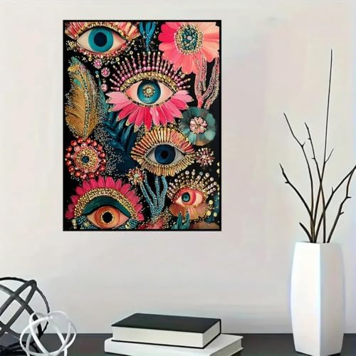 Lophomie Diamond Art Kits for Adults, 5D Evil Eye Diamond Painting Kits