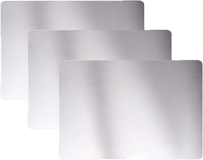 Briartw 3 PCS Stainless Metal Adapter Plate Cutting Machine Metal Shim Mat Pad for Thin Wafer Dies Increases Cutting Capability Scrapbooking Die-Cutting Metal Plate Adaptor 6x8.5 Inch Shims