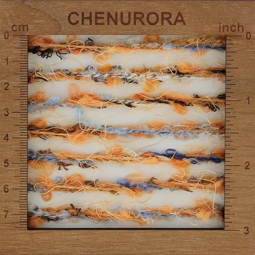 Artisanal Yarn Collection Multifiber Fancy Yarn for Knitting Crocheting Crafts DIY, Set of 3 Rolls(117 Flame Velvet with Blue Embers)