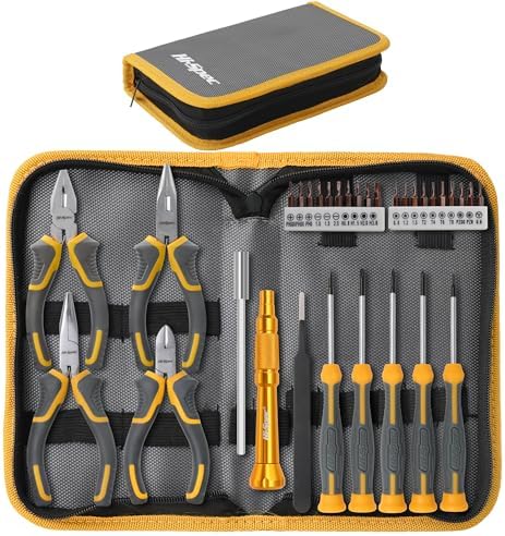 Hi-Spec Electronics Repair & Opening Tool Kit for Laptops Phones Devices | 32pc, everyday fixes made easier, organized portable storage, beginner-friendly selection, apartment and office tasks, tidy