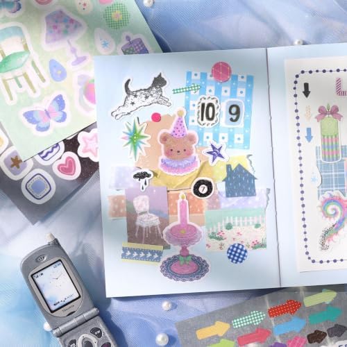 Japanese Retro Sticker Book, 2 Set Sticker Books, Dreamy Fairy