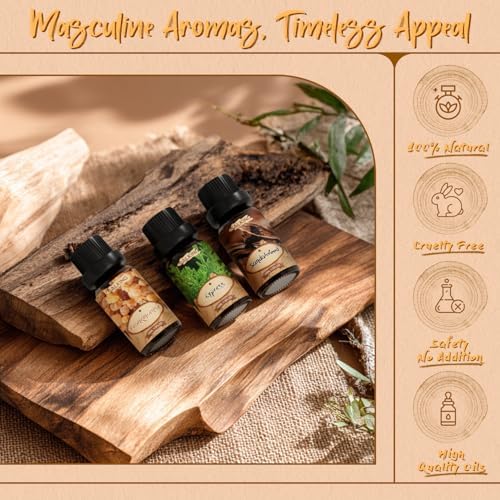 SALKING Woody Essential Oils Gift Set, Natural and Pure Aromatherapy Oil