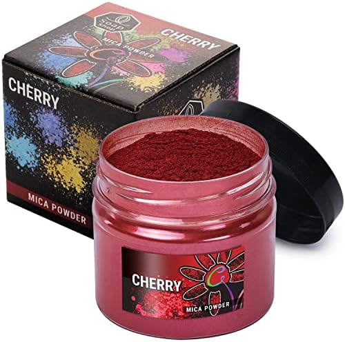 Cherry Mica Powder for Resin Coloring 2 oz - Pigment Powder for Nails