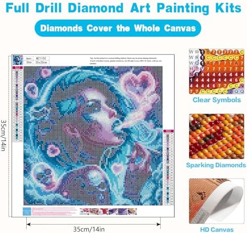 Xylogist Diamond Art Kits for Adults, Gothic Diamond Painting Kits 14x14in