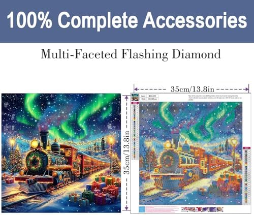 ijbnhd Christmas Train Diamond Art Kits for Adults Christmas
