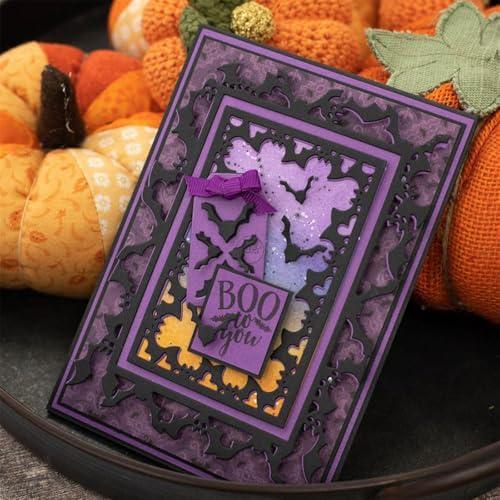 Halloween Bat Border Tags Metal Cutting Dies for Card Making
