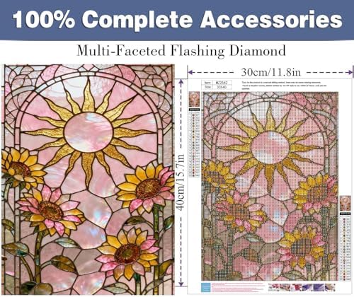 ijbnhd Sunflower Diamond Art Kits for Adults Diamond Paintings Kits