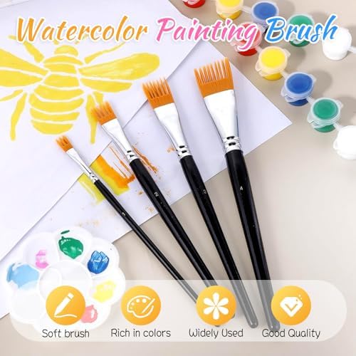 12PCS Art Grainer Brush Comb Set, Professional Artist Acrylic Paint Brush Comb Set, Small Nylon Bristles Painting Brushes for Acrylic, Oil and Watercolor, Ideal for Artists Face Painting(12 PCS)