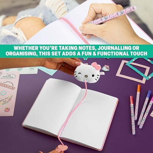 Get Trend Hello Kitty Sanrio Scrapbook Kit for Kids with Notebook, Stickers, Pens, Bookmarks, Frames, Patches, Kawaii Art Supplies, Gifts for Kids (Multi Hello Kitty)