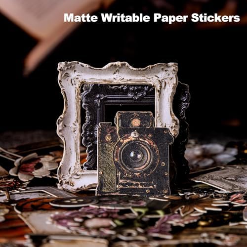100 Pcs Vintage Ephemera Stickers for Scrapbooking