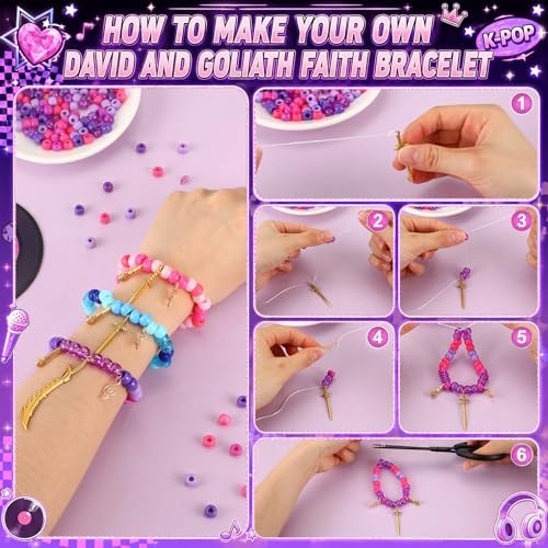 Soulchen 996 Pcs/24 Sets Kpop Party Favors Friendship Beads Bracelets Craft