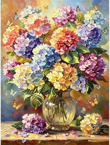 Arttoplus Flowers Paint by Numbers Kit for Adults Beginner 16x20inch | Flowers Adult Paint by Number Kits on Canvas, DIY Acrylic Oil Painting by Numbers for Adults for Gift Home Wall Decor