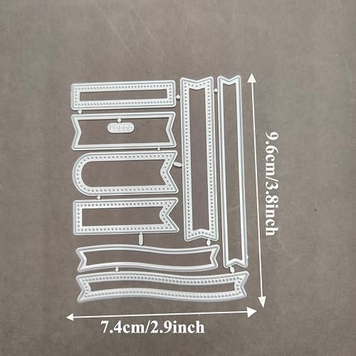 Lapoo 3D Backgrounds Frame Metal Cutting Die for Scrapbooking, Paper Die Cut Shapes DIY Album Card Making Decor Paper Craft Metal Die Cuts Party Wedding Decorations (Text Box 3.8 x 2.9 in)