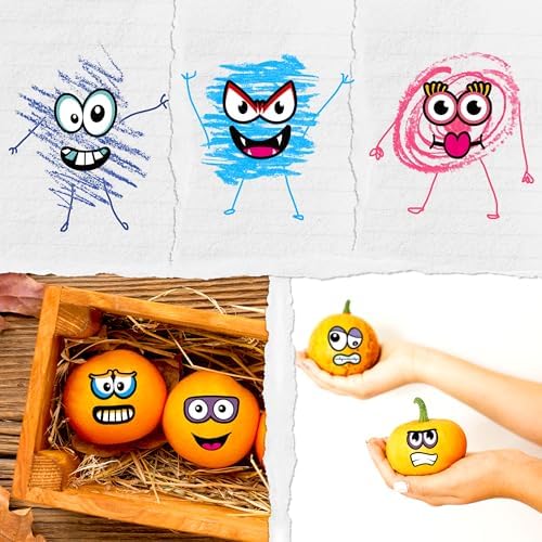 LINAYE Eyes Face Scribble Stickers 24 Sheets Stickers Bulk