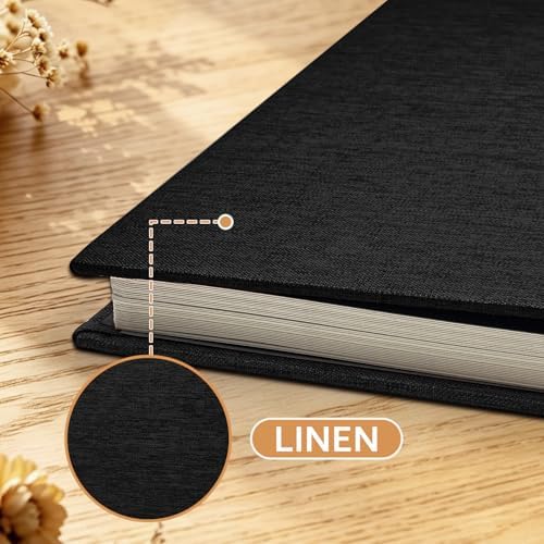 Large Photo Album 20 Sheets/ 40 Pages Self Adhesive Scrapbook Album for 4x6 5x7 8x10 Pictures DIY Photo Book as Scrapbooking Supplies, Birthday Gifts for Women Mom Wedding Baby Family Travel