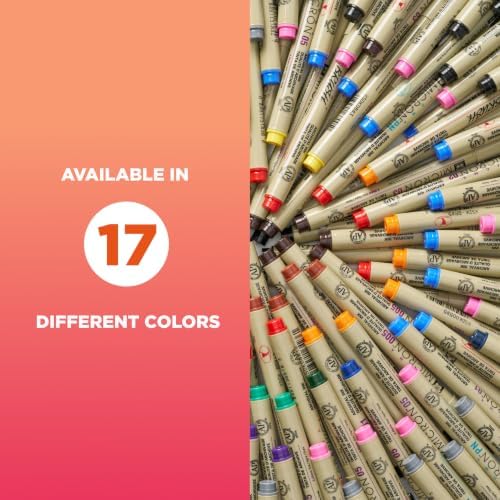 Sakura Pigma Micron Fineliner Pens, Assorted, 01 Tip, 6 Count
