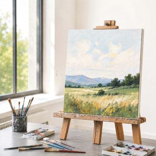 Inburit 4 PCS Multi Size Stretched Blank Canvas for Acrylic & Oil Painting | 4 Pack Blank Primed Cotton Canvases for Acrylic Paint, Large Canvas Boards, 4x6, 6x8, 8x10, 9x12 Inches