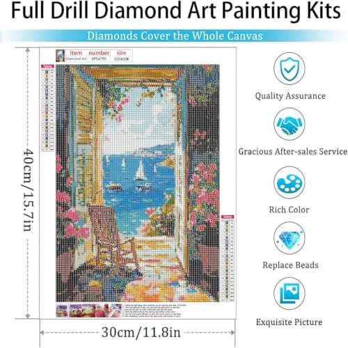 Diamond Art Kits for Adults,Landscape Diamond Painting Kits 12x16in