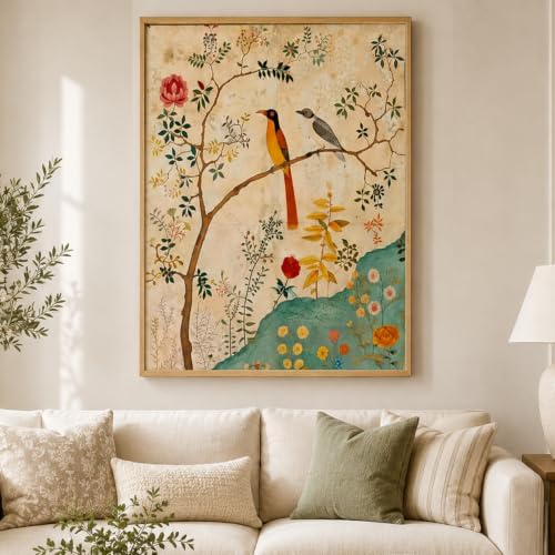 Diamond Art Kits for Adults,Vintage Plant Bird Diamond Painting Kit 12X16In