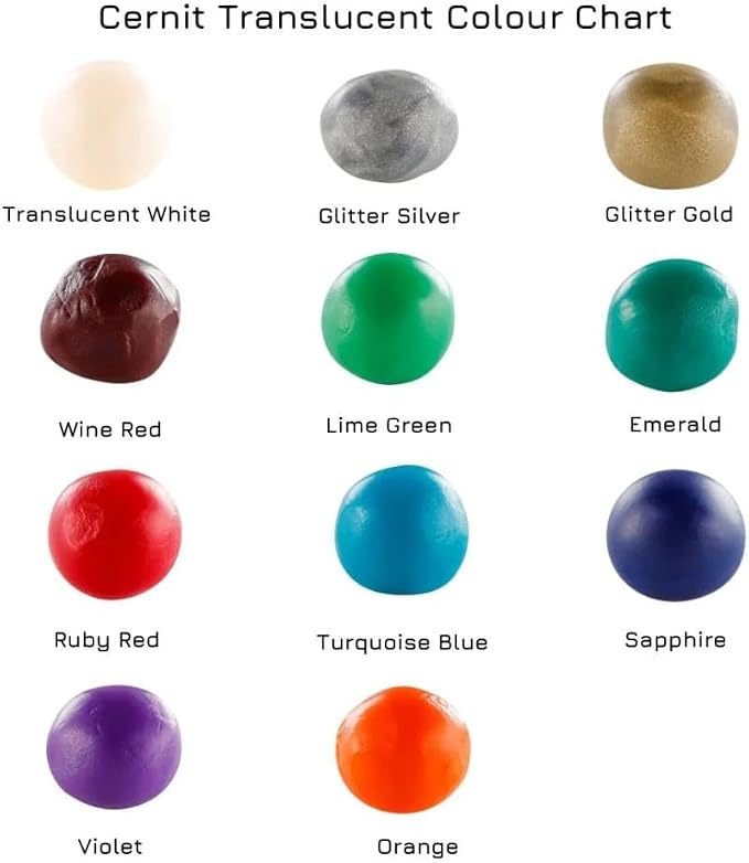 CERNIT Transparant Clay 56g, Emerald, 7 x 5.5 x 1.5 cm