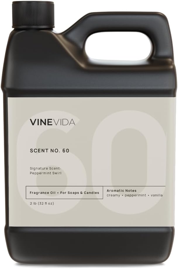 VINEVIDA [32oz] Peppermint Swirl Fragrance Oil for Candle Making and Soap Making - Premium Candle Scents for Soy Candles