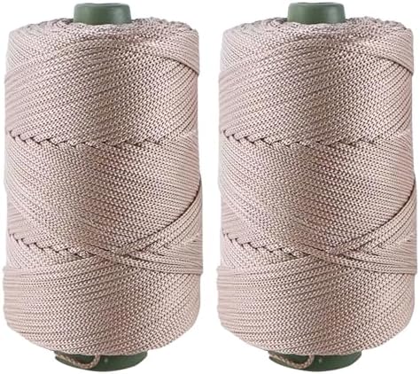 400gram Art Yarn Cord Light Brown Polyester Yarn Macrame Knitting Crocheting DIY Bags Crochet Basket Summer Hat Craft Cord 3mm Macrame Cord Rope 438yds 1314 Feet