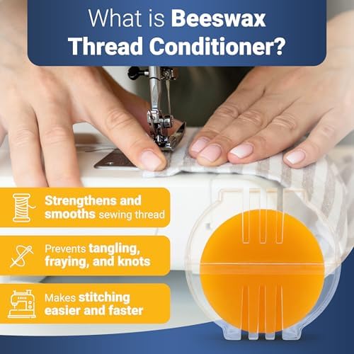 Thread Wax and Thread Conditioner - Contains Beeswax for Sewing and Gloss Threads Waxer. Magic Conditioner for Hand Sewing Embroidery. Hand Quilting Supplies to Strengthen and Reduce Knots