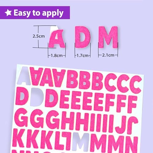 KRAFUN 500+ Felt Letter Stickers for Kids Ages 3+ | Alphabet Set