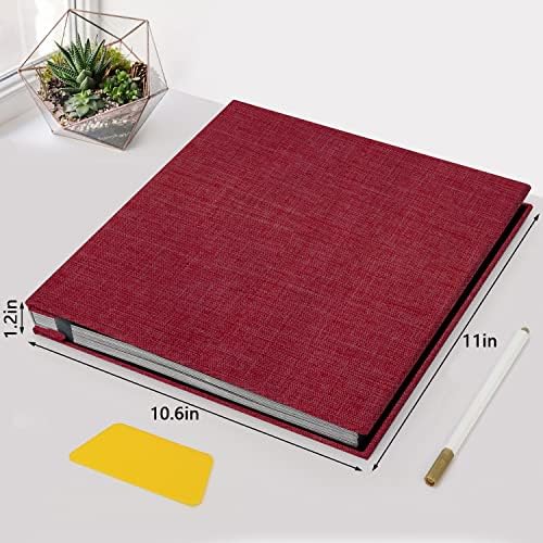 Zesthouse Photo Album Self Adhesive Pages, 60 Pages Magnetic Scrapbook Albums with Sticky Page, Photos Album Holds 8x10 & 5X7 & 4x6 & 6x8 & 3x5, Large Picture Book Ideal Gift for Family Wedding Baby